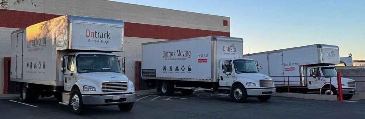 Ontrack Moving warehouse and fleet serving Scottsdale from Peoria Arizona headquarters